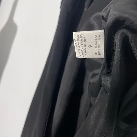 Tahari Vintage Black Low V-Neck Gown Size 6 - Picture 10 of 15